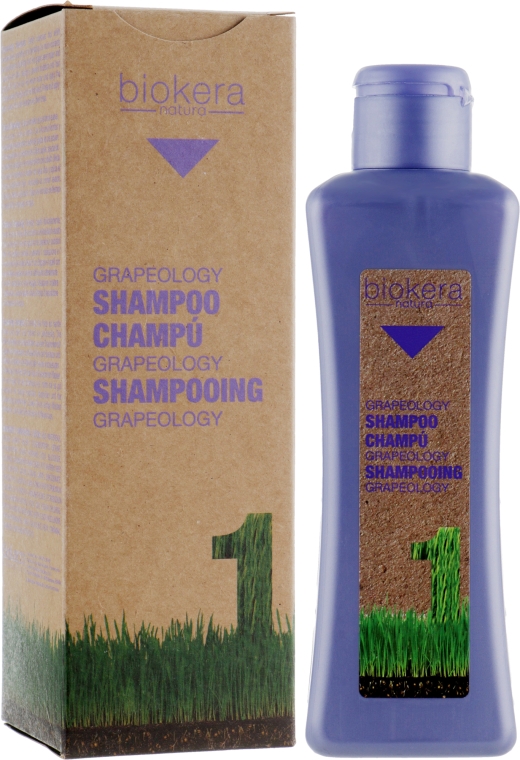 Шампунь з олією виноградних кісточок  - Salerm Biokera Grapeology Shampoo — фото N3