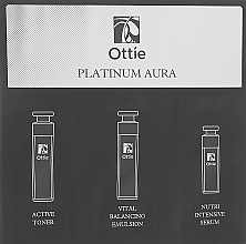 Парфумерія, косметика Антивіковий серум з платиною 3 в 1 - Ottie Platinum Aura (пробник)