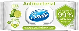 Влажные салфетки "Лайм", 100 шт. - Smile Baby Antibacterial — фото N1