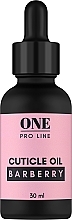 Олія для кутикули з піпеткою - One Pro Line Cuticle Oil Barberry — фото N1
