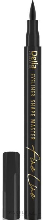 Підводка-фломастер для очей - Delia Cosmetics Shape Master Fine Line Eyeliner — фото Black