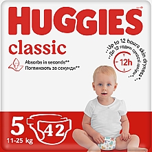 Духи, Парфюмерия, косметика Подгузники "Classic" 5 Jumbo Pack (11-25 кг, 42 шт) - Huggies