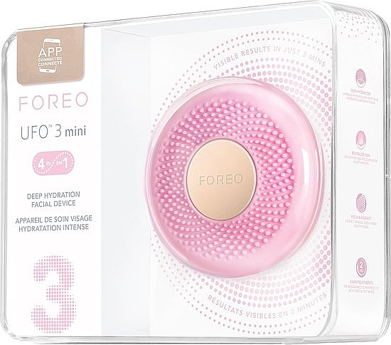 Мини-прибор для омоложения и глубокого увлажнения кожи - Foreo UFO 3 Mini Deep Hydration Face Device Pearl Pink — фото N2