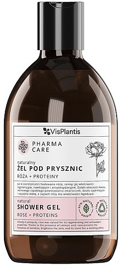 Гель для душа "Роза + протеины" - Vis Plantis Pharma Care Rose + Proteins Shower Gel — фото N1