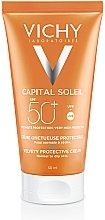 Духи, Парфюмерия, косметика Солнцезащитный крем для лица тройного действия SPF 50 - Vichy Capital Soleil Velvety Cream SPF50