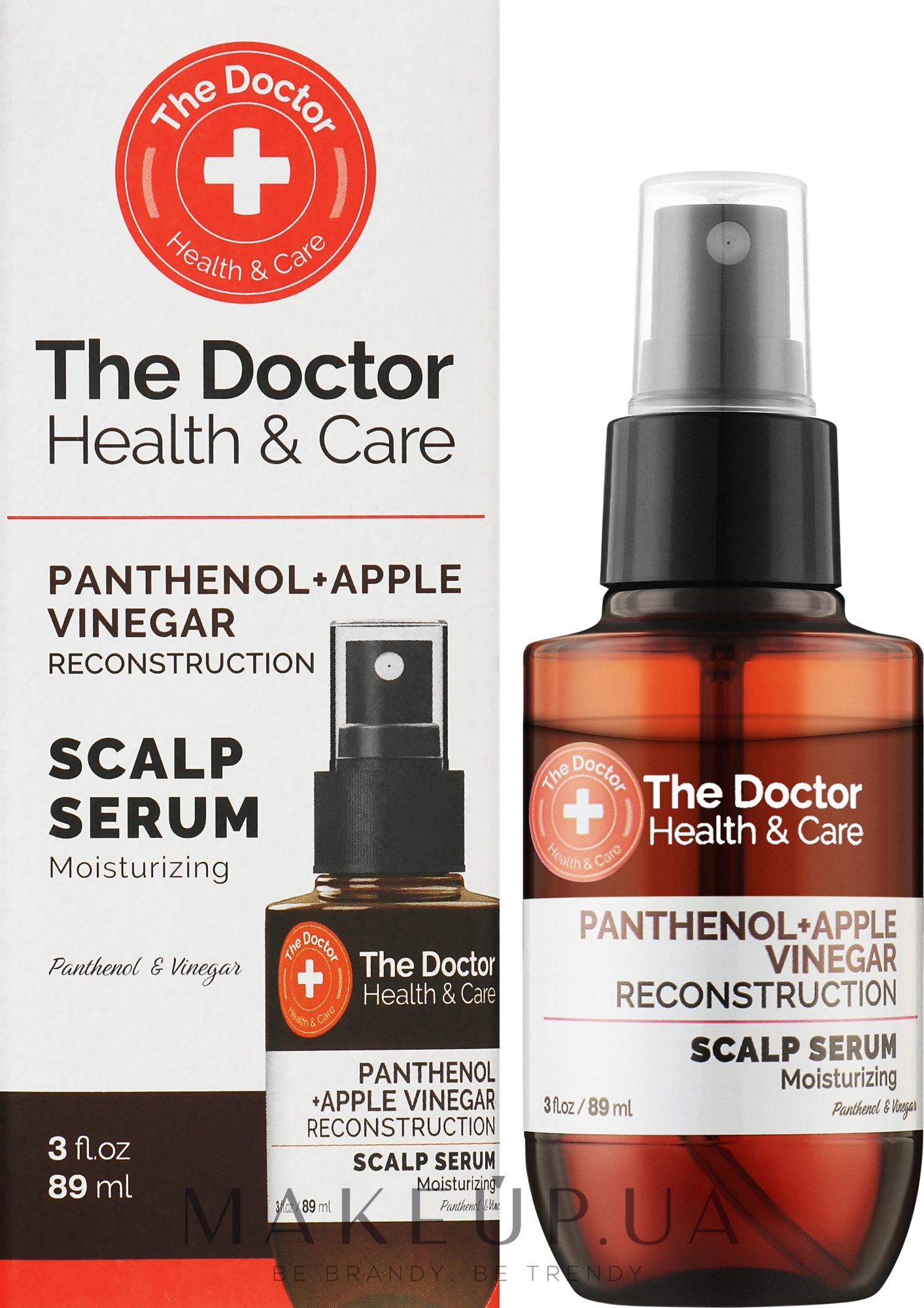 Cироватка для шкіри голови «Реконструкція» - The Doctor Health & Care Panthenol + Apple Vinegar Reconstruction Scalp Serum — фото 89ml
