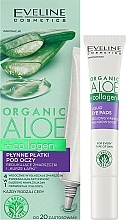 Рідкі патчі для шкіри навколо очей "Скорочення зморщок і гусячих лапок" - Eveline Cosmetics Organic Aloe + Collagen — фото N2