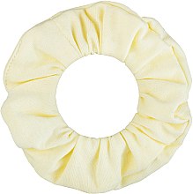 Резинка для волос трикотаж, бледно-желтая "Knit Classic" - MAKEUP Hair Accessories — фото N2