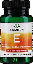 Пищевая добавка "Витамин Е" - Swanson Vitamin E 400 IU — фото N1