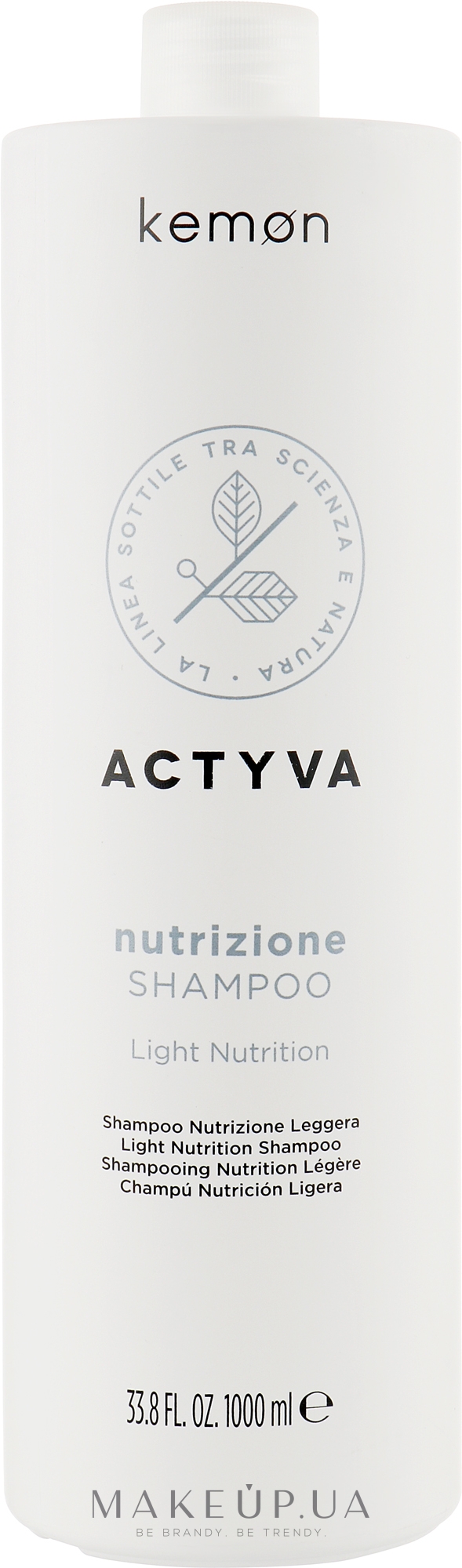 Шампунь для слегка сухих волос - Kemon Actyva Nutrizione Shampoo Light Nutrition — фото 1000ml