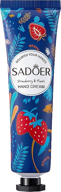Крем для рук з рослинним екстрактом і полуницею - Sadoer Nourish Your Hands Strawberry & Plants Hand Cream — фото N1