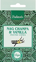 Благовония конусы "Наг Чампа и ваниль" - Tulasi Nag Champa & Vanilla Incense Cones — фото N1