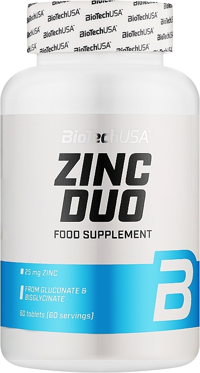 Пищевая добавка "Цинк" - BioTechUSA Zinc Duo Food Supplement — фото N1