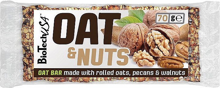 Протеїновий батончик "Овес і горіхи" - BiotechUSA Oat & Nuts Bar — фото N1