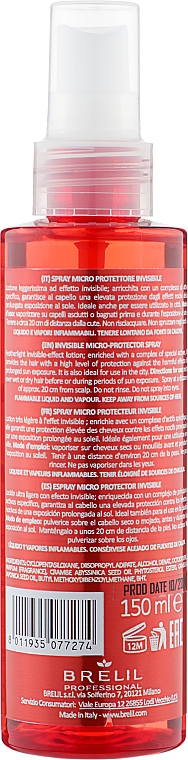 Невидимый защитный спрей для волос - Brelil Solaire Micro Protector Invisibile Spray — фото N2