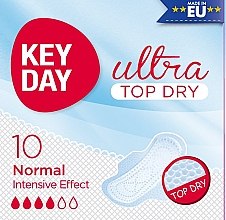 Парфумерія, косметика Гігієнічні прокладки, 10 шт - Key Day Ultra Top Dry Normal