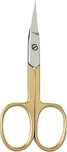 Ножницы для ногтей, цветная ручка золото - Merci — фото N1