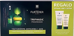 Парфумерія, косметика Набір для волосся - Rene Furterer Triphasic Progressive Tratamiento Anticaida (shm/50ml + hair/balm/30ml + hair/serum/12x5ml)