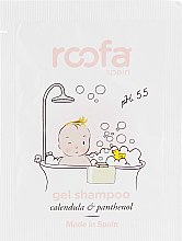 Парфумерія, косметика Гель-шампунь, що очищує, з календулою та пантенолом для чутливої - Roofa Calendula & Panthenol Gel-Shampoo (пробник)