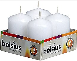 Свеча цилиндрическая, белая, 60х40 мм - Bolsius Candle — фото N1