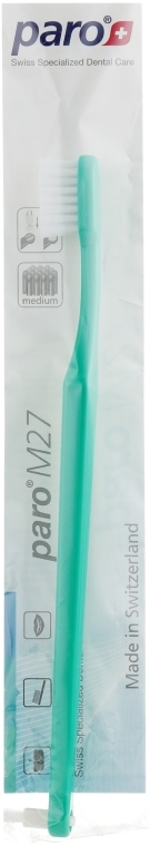 Зубная щетка "M27", зеленая - Paro Swiss Isola F — фото N2