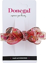 Заколка для волос, FA-5751, розовый бант-сердце - Donegal — фото N1