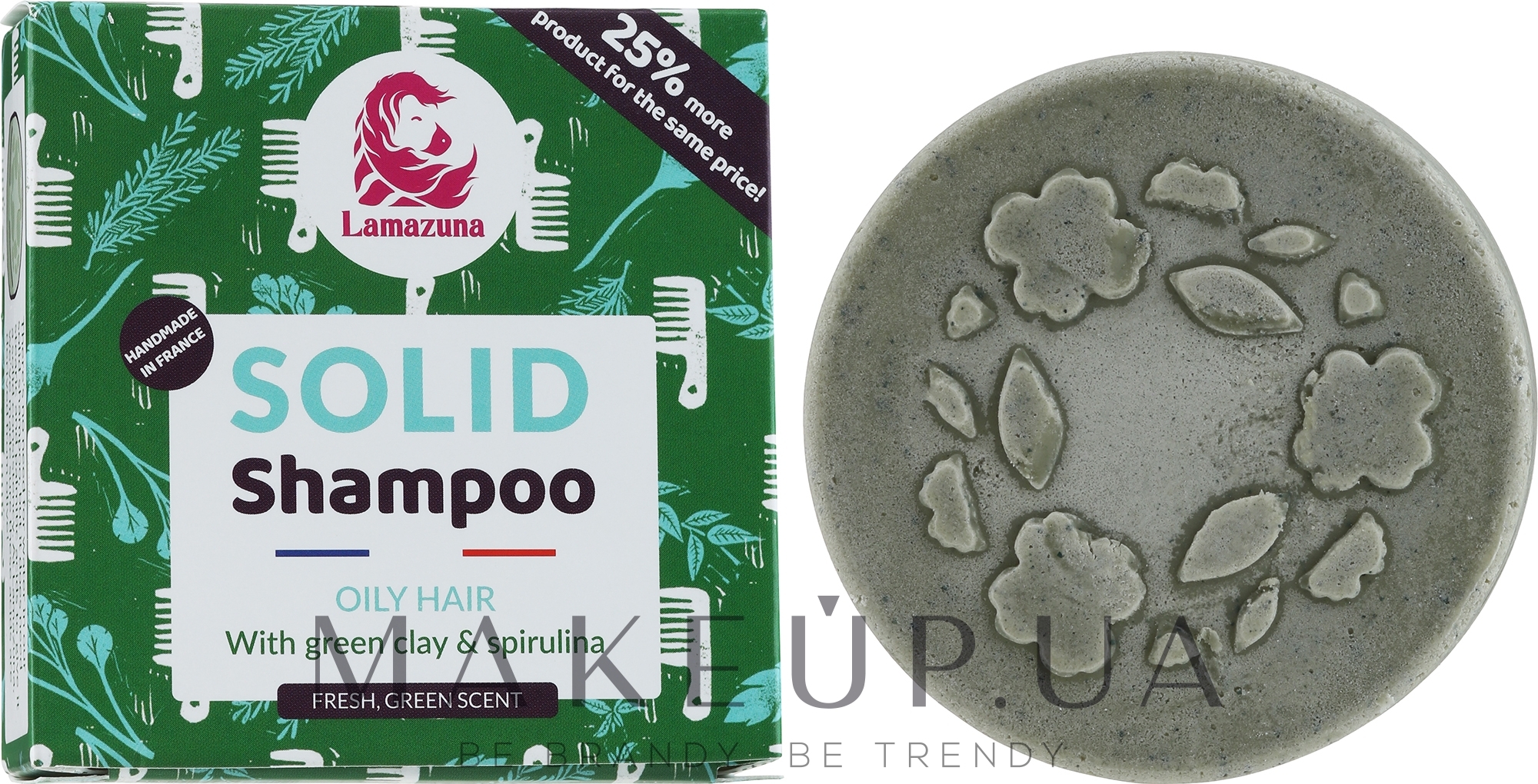 Твердий шампунь для жирного волосся - Lamazuna Solid Shampoo For Oily Hair Wild Grasses Scent — фото 70ml