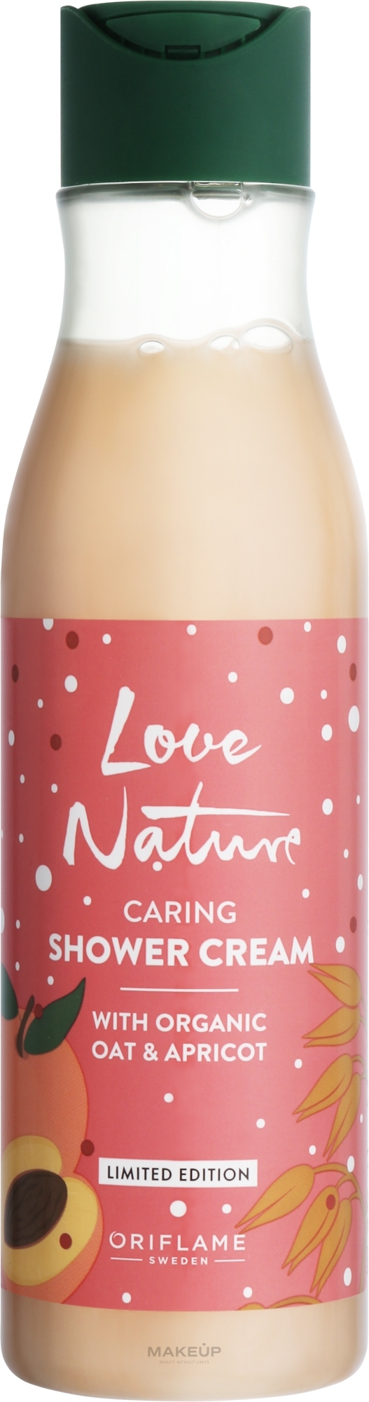 Ухаживающий гель для душа с органическим овсом и абрикосом - Oriflame Love Nature Caring Shower Cream — фото 250ml