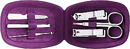 Манікюрний набір, фіолетовий - Three Seven Manicure Set — фото N2