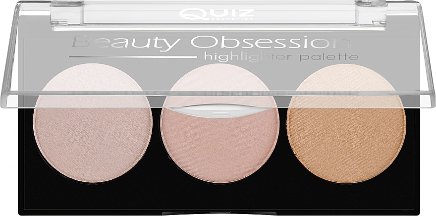 Палетка хайлайтеров для обличчя - Quiz Cosmetics Beauty Obsession Palette Highlighter — фото N1