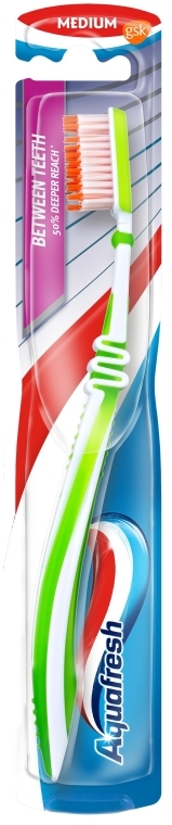 Зубная щетка средней жесткости, салатовая - Aquafresh Interdental