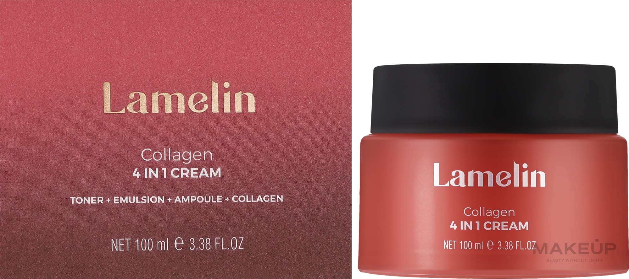 Живильний крем для обличчя з колагеном 4 в 1 - Lamelin Collagen 4-In-1 Cream — фото 100ml