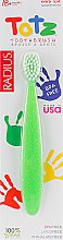 Духи, Парфюмерия, косметика Зубная щетка для младенцев "Totz" с 18 месяцев, зеленая - Radius 