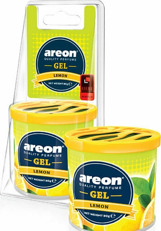 Ароматизированный гель в блистере "Лимон" - Areon Gel Can Blister Lemon — фото N1