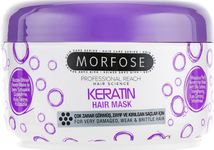 Маска для волос - Morfose Buble Keratin Hair Mask — фото N1