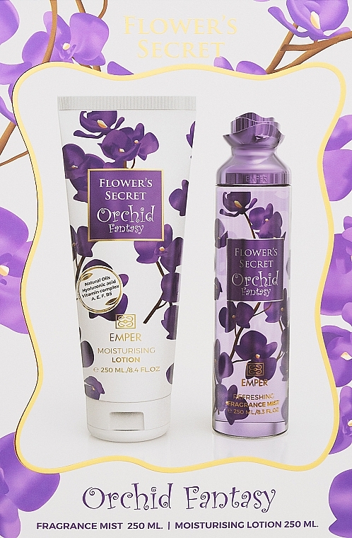 Набор - Emper Flower'S Secret Orchid Fantasy (b/mist/250ml + b/lot/250ml)  — фото N1