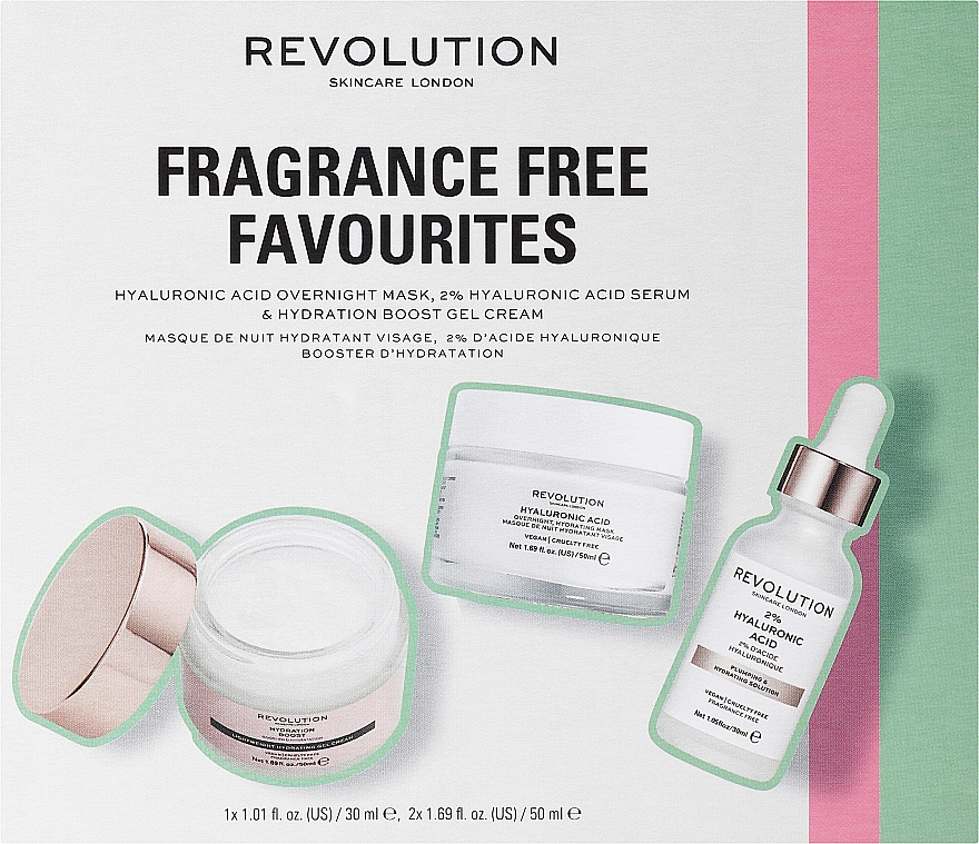 Набор - Revolution Skincare Fragrance Free Favourites Collection (ser/30ml + cr/50ml + mask/50ml) — фото N1