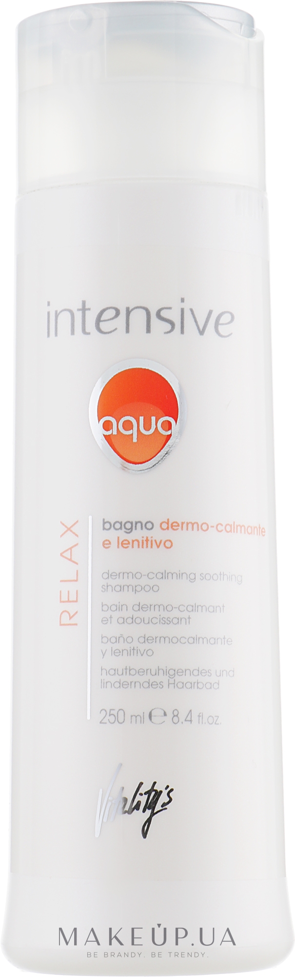 Мягкий успокаивающий шампунь - Vitality's Intensive Aqua Relax Dermo-Calming Shampoo — фото 250ml