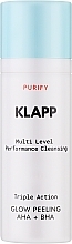 Парфумерія, косметика Комплексний пілінг для сяяння шкіри - Klapp Multi Level Performance Purify Triple Action Glow Peeling With AHA + BHA