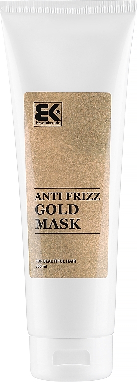 Маска восстанавливающая для поврежденных волос - Brazil Keratin Anti Frizz Gold Mask — фото N1