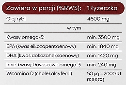 Харчова добавка "Омега 3 + D3", 3500 мг, зі смаком лимона - Osavi Super Strong Omega — фото N4