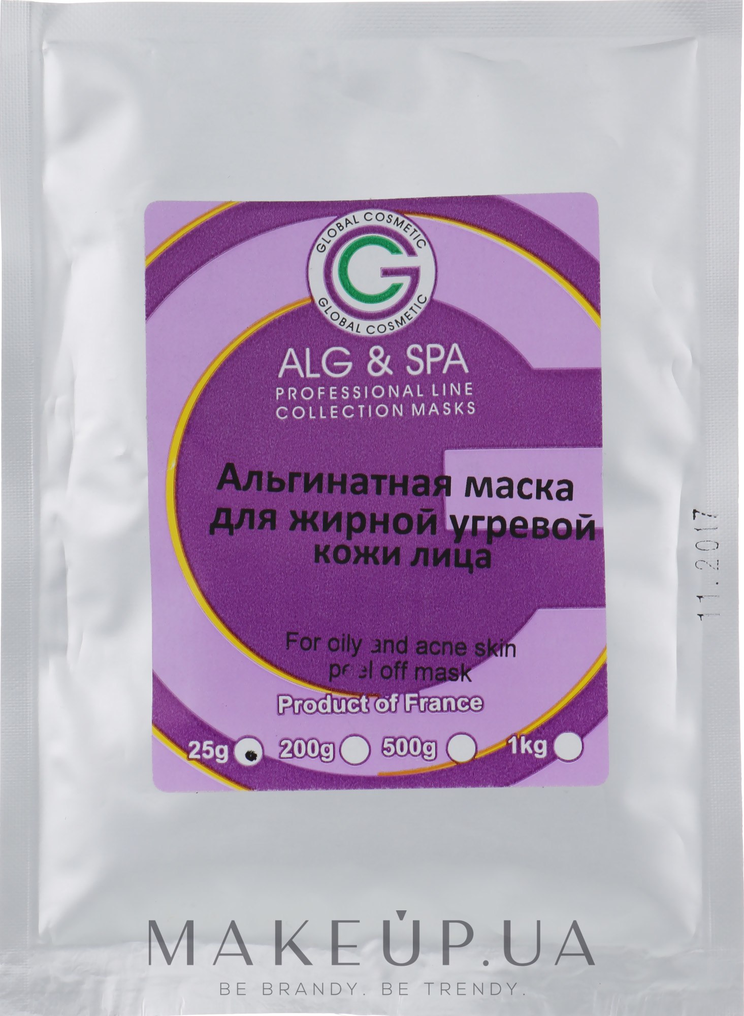 Альгинатная маска для жирной и угревой кожи - ALG & SPA Professional Line Collection Masks For Oily And Acne Skin Peel Off Mask — фото 25g