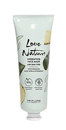 Зволожувальна маска для обличчя з органічним алое та ананасом - Oriflame Love Nature Hydrating Face Mask — фото N1