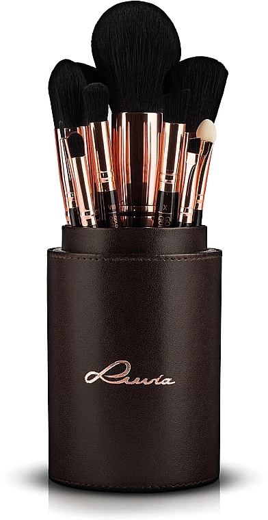 Набір пензлів для макіяжу, 15 шт. - Luvia Cosmetics Golden Queen Brush Set — фото N3