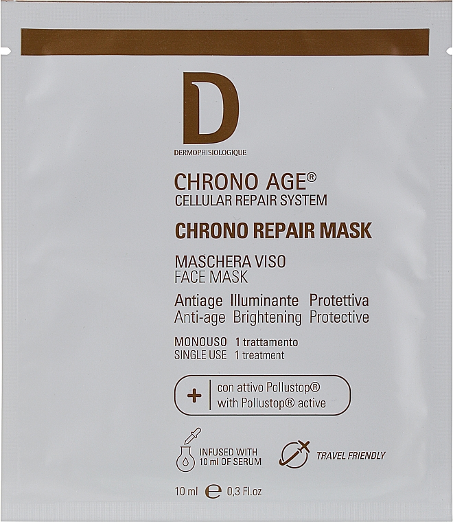 Осветляющая защитная антивозрастная маска на основе фукоидантов - Dermophisiologique Chrono Age Repair Mask (пробник) — фото N1