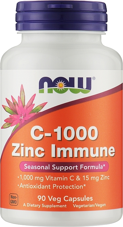 Витамин С и цинк для иммунитета - Now Foods C-1000 Zinc Immune