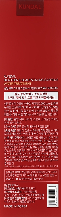 Эмульсия для волос "Water Treatment" - Kundal Head Spa & Scalp Scaling Caffeine — фото N3