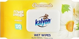 Вологі серветки "Ромашка", 120 шт. - Kalyon Wet Wipes — фото N1