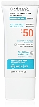 Защитный флюид без химических фильтров для лица SPF50 - Babaria Sun Mineral Fotoprotector Facial Fluid — фото N1