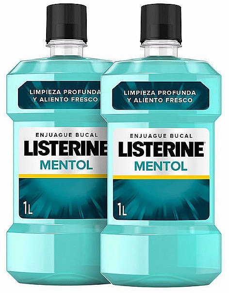 Набор - Listerine Mentol (mouthwash/1000ml + mouthwash/1000ml) — фото N1